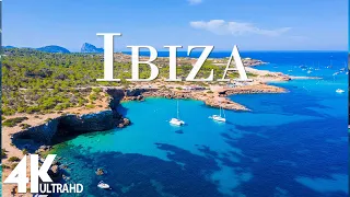 FLYING OVER IBIZA  (4K UHD) - Amazing Beautiful Nature Scenery with Piano  Music - 4K Video HD