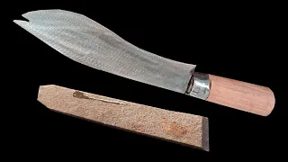 Hand Forged - A Hunting Knife From A Car Leaf Spring