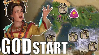 Civ 6 | This Is An Amazing Isolated Start – LET’S CAUSE CHAOS – (#1 Deity Wu Zetian Civilization VI)