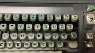 1958 Hermes Ambassador Typewriter Foam Green Swiss Made