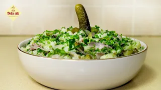 All men's favorite salad. Salad - appetizer with herring accompanied by vodka