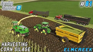 Carousel method selling silage, beginning corn silage harvest | Elmcreek | FS 22 | Timelapse #81