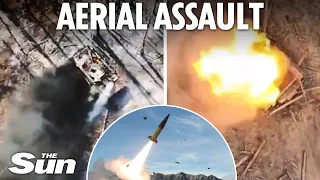 Swarm of drones blitz Russian tanks & targets after US secretly ships long range missiles to Ukraine