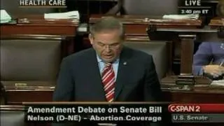 Sen. Menendez (D-NJ) Criticizes Sen. Nelson Amendment Restricting Abortion