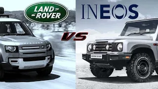 ГРЕНАДЬ ИНЕОС ПРОТИВ ЗАЩИТНИКА Land Rover ВНЕДОРОЖНЫЙ И ИНТЕРЬЕР