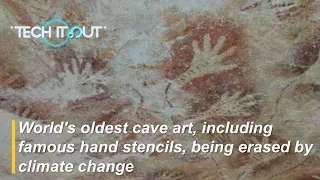 World's oldest cave art, including famous hand stencils, being erased by climate change