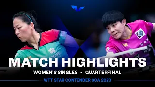 Fu Yu vs Cheng I-Ching | WS QF | WTT Star Contender Goa 2023