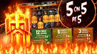 Online Slots: FireForge: 5 on 5 at 5