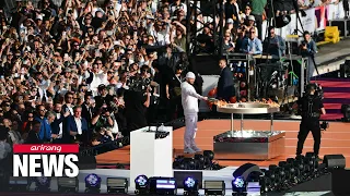 Olympic flame arrives in Marseille, France