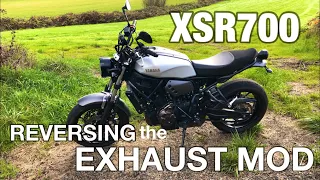 Yamaha XSR700 stock Exhaust Mod and back again: How to undo holes in your exhaust!