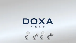 Four Luxo Lamps Spoof Doxa Logo