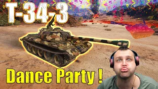 Awesome Games with Baboon Dance Party! T-34-3 | World of Tanks