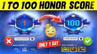 1 to 100 honar score in 1 day trick 😍 || honar score kaise badhaye || honar score kaise badhaye ff 🤩