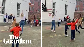 Nothing but net: Third grade teacher makes full court shot