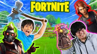 Avengers EndGame on Fortnite! Ryan and Daddy plays EndGame Mode!