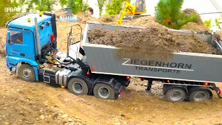 SPECIAL RC TRUCKS IN MOTION, RC CONSTRUCTION MACHINES KOMATSU, LIEBHERR AND VOLVO