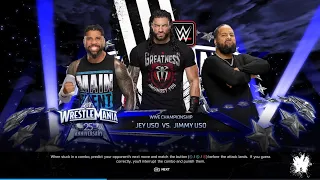 WWE 2K24 special guest referee match Uso vs Uso