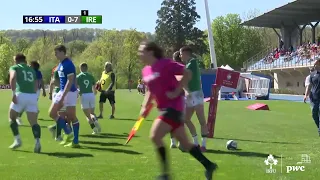 Ireland Men U18s Tries v Italy U18 - U18 Six Nations Festival 2022