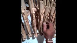 Angklung 1 oktaf 8 Nada dari bambu putih