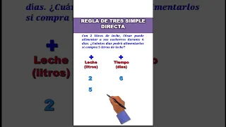 Regla de tres simple directa #shorts - magnitudes directamente proporcionales #shortsvideo