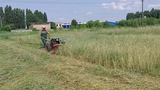 Роторна косарка КР-1,1М  в роботі на полі