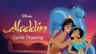 Genie From Aladdin Drawing | For Kids