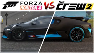 Forza Horizon 4 vs The Crew 2 | Bugatti Divo Engine Sound, Gameplay & Graphics Comparison