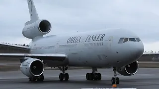 4K | RARE Omega Air Refueling Douglas DC-10-40 + Super Hornets at Tampere-Pirkkala | HX Challenge