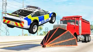 Crazy Police Chases #100 - BeamNG Drive Crashes