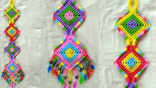 VERY EASY COLORFUL MACRAME KEY HANGER