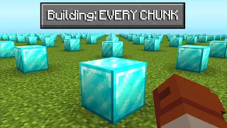 Minecraft But Building Affects EVERY CHUNK...