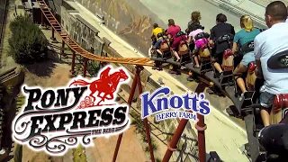 August 2019 Pony Express Roller Coaster On Ride HD POV Knott's Berry Farm