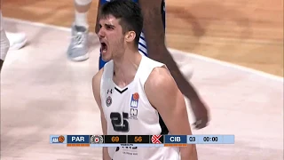 Rade Zagorac steps up for Partizan NIS (Partizan NIS - Cibona, 10.11.2018)