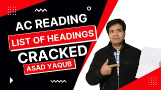 AC READING: LIST OF HEADINGS CRACKED BY ASAD YAQUB