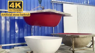 500Kg Artificial stone bathtub manufacturing process | made in China