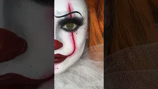 Turning myself into: PENNYWISE! 🤡 Ib: 👇🏻#pennywise #pennywisemakeup #halloweenmakeup #foryou