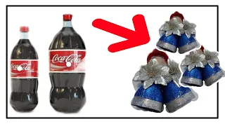 DIY- Recycled plastic bottles for Christmas bells (best ideas).