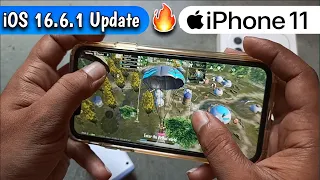 iPhone 11 PUBG Mobile New Full Handcam Gameplay Test🔥| iOS 16.6.1 PUBG/BGMI Test With A13 Bionic 😍