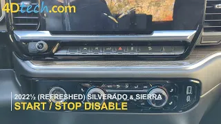 Chevy Silverado / GMC Sierra DISABLE Auto Start/Stop Feature - Turn OFF permanently! [2022½ & newer]