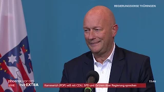 Thüringen: Pressekonferenz von Thomas Kemmerich (FDP) nach der Wahl