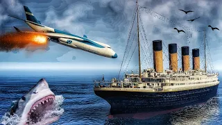 Titanic Sinks After Collision with Stolen Plane || GTA 5(Short Film) ||