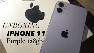 Purple Iphone 11 unboxing + accessories & set up in 2021✨