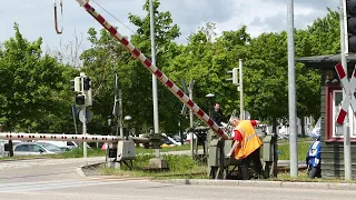 1. Eisenbahnfest in Nördlingen - Seltener Handkurbel BÜ