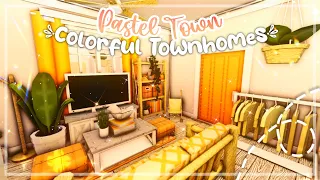 No Gamepass Colorful Pastel Town I Part 9 I Colorful Townhomes I Bloxburg Build - iTapixca Builds