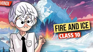 fire and ice class 10 in Hindi animation | fire and ice poem by robert frost animated