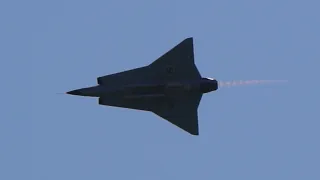 Saab Draken at Midlands Air Festival June 2023