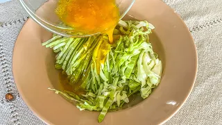 Cabbage with eggs tastes better than pizza! Simple, quick and very tasty recipe!