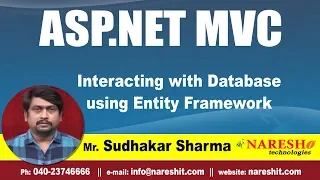 Interacting with Database using Entity Framework | ASP.NET MVC Tutorial |by Mr.Sudhakar Sharma