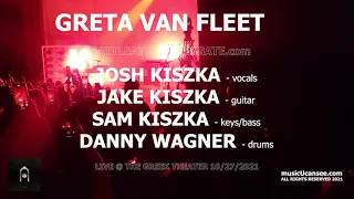 Heat Above - Greta Van Fleet - LIVE!! in '21 @ the Greek - musicUcansee.com