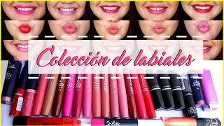 Reseña y Pruebas de TODOS mis labiales!!! | Colección de labiales - Vanessa Bacca